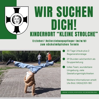 Social-Bild: Erzieher Kinderhort Kleine Strolche 07-2024 © Stadt Visselhövede